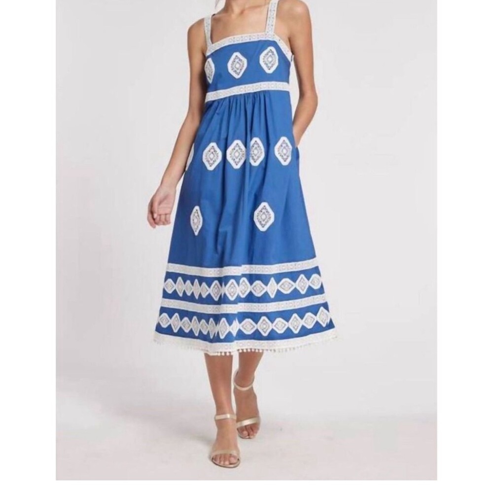Tyler Boe embroidered blue dress